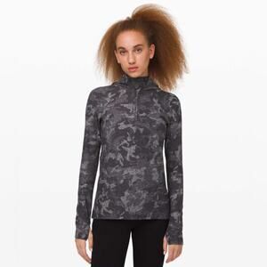 Lululemon Warm Stabilizer 1/2 Zip Hoodie in Incognito Camo, Women's Size 6